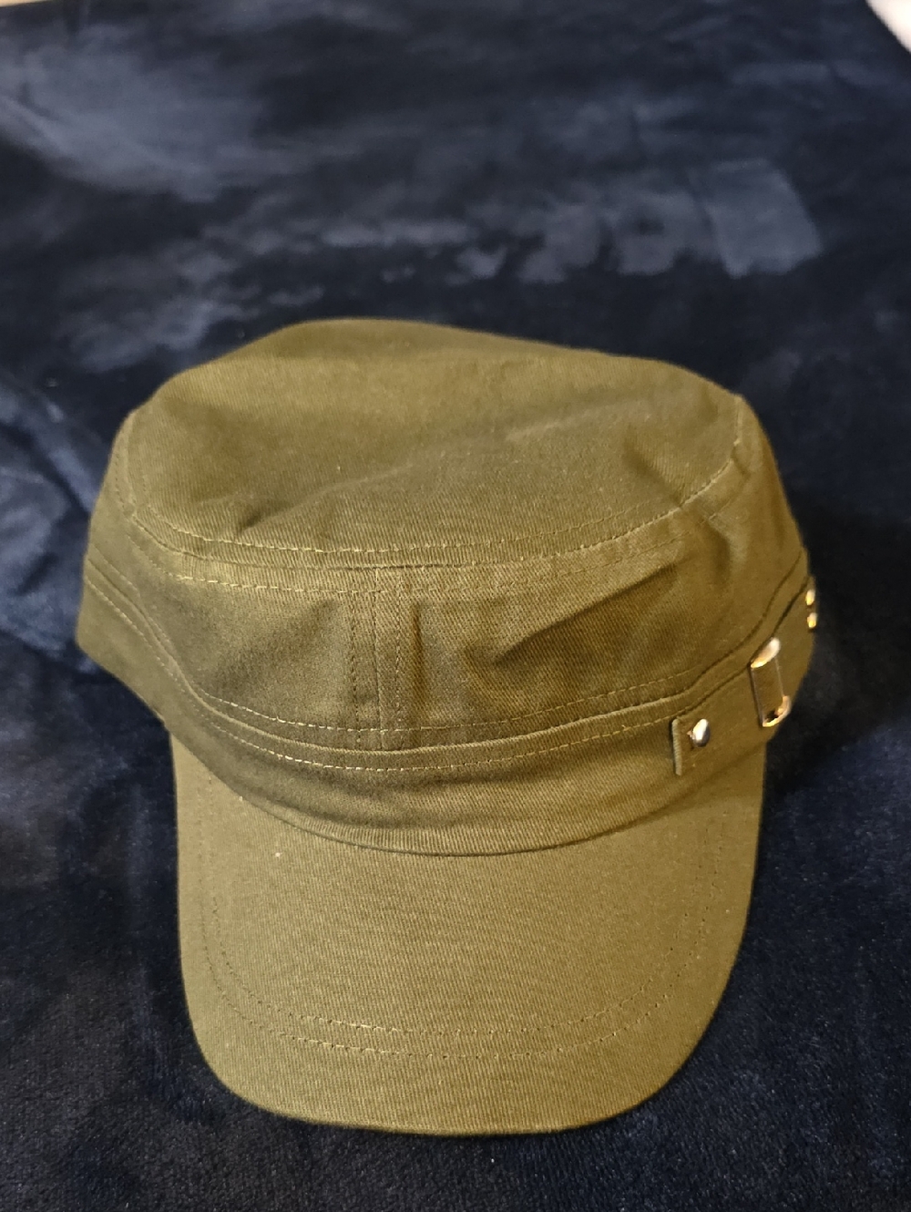 "NEW" Olive Green Military Style Cadet Cap